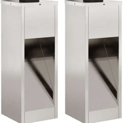 vidaXL Solar Led Sti Lys 2 pcs Sølv Rustfrit stål