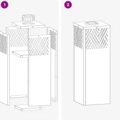 vidaXL Solar LED sti lys 2 pcs Oliven grøn Koldvalset Stål