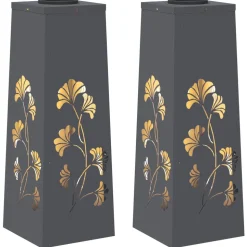 vidaXL Solar LED sti lys 2 pcs Antracit Koldvalset Stål