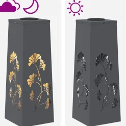 vidaXL Solar LED sti lys 2 pcs Antracit Koldvalset Stål