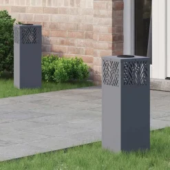vidaXL Solar LED sti lys 2 pcs Antracit Koldvalset Stål