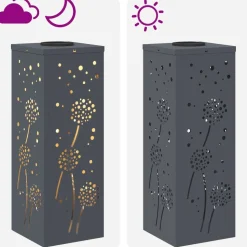 vidaXL Solar LED sti lys 2 pcs Antracit Koldvalset Stål