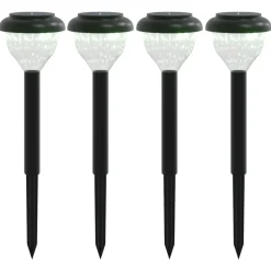 vidaXL solcellelamper med jordspyd 4 stk. RGB-farver varmt hvidt lys