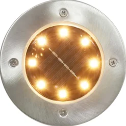 vidaXL soldrevne LED-nedgravningsspots 8 stk. varmt hvidt lys