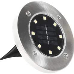 vidaXL soldrevne LED-nedgravningsspots 8 stk. varmt hvidt lys