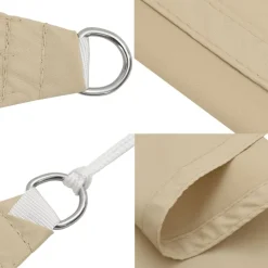 vidaXL solsejl Oxfordstof firkantet 3,6 x 3,6 m beige