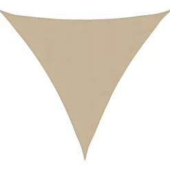 vidaXL solsejl Oxfordstof trekantet 3,6 x 3,6 x 3,6 m beige
