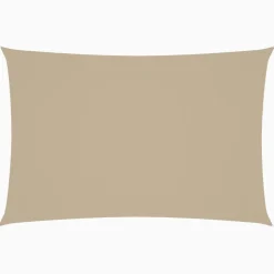 vidaXL solsejl Oxfordstof rektangulær 2 x 4 m beige