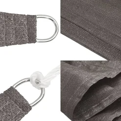 vidaXL solsejl 3/4x2 cm 160 g/m² HDPE antracitgrå