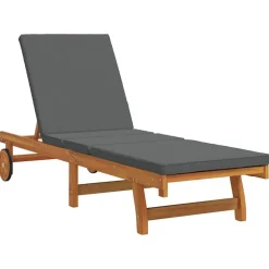 vidaXL Solstol Brun 199 x 63 x 85 cm Massivt Akacietræ
