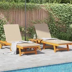 vidaXL Solstol 2-person 3 pcs Brun Massivt Akacietræ