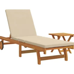 vidaXL Solstol 1-person 2 pcs Brun Massivt Akacietræ