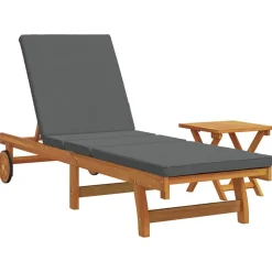 vidaXL Solstol 1-person 2 pcs Brun Massivt Akacietræ