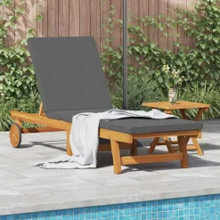vidaXL Solstol 1-person 2 pcs Brun Massivt Akacietræ