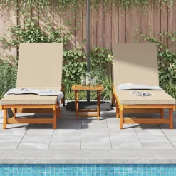 vidaXL Solstol 2-person 2 pcs Brun Massivt Akacietræ