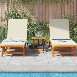 vidaXL Solstol 2-person 2 pcs Brun Massivt Akacietræ
