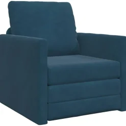 vidaXL Sovesofa Blå 74 x 77 x 81 cm Fløjl