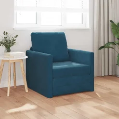 vidaXL Sovesofa Blå 74 x 77 x 81 cm Fløjl