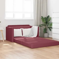 vidaXL Sovesofa 110cm Vinrød Stof