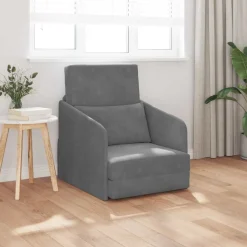 vidaXL Sovesofa Mørkegrå 65 x 80 x 83 cm Fløjl