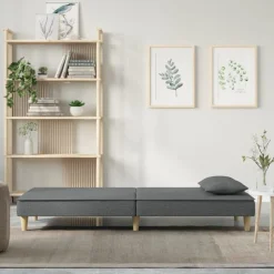 vidaXL sovesofa stof mørkegrå