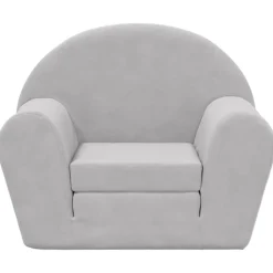 vidaXL sovesofa til børn blødt plys lysegrå