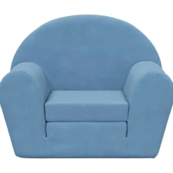 vidaXL sovesofa til børn blødt plys blå