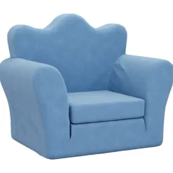 vidaXL sovesofa til børn blødt plys blå