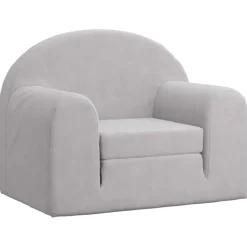 vidaXL sovesofa til børn blødt plys lysegrå