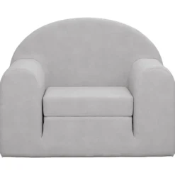 vidaXL sovesofa til børn blødt plys lysegrå