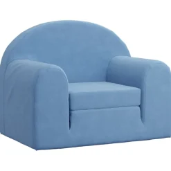 vidaXL sovesofa til børn blødt plys blå