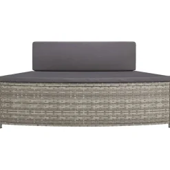 vidaXL spabænke med hynder 2 stk. polyrattan grå