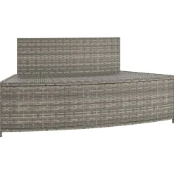 vidaXL spabænke med hynder 2 stk. polyrattan grå