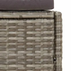 vidaXL spabænke med hynder 2 stk. polyrattan grå
