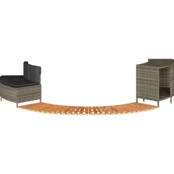 vidaXL spakant polyrattan og massivt akacietræ grå
