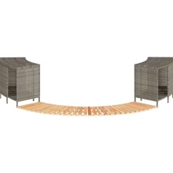 vidaXL spakant polyrattan og massivt akacietræ grå
