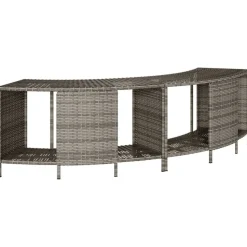 vidaXL spakant polyrattan og massivt akacietræ grå