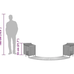 vidaXL spakant polyrattan og massivt akacietræ grå