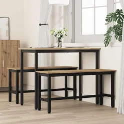 vidaXL Spisebænk Artisan Egetræ 100 x 32,5 x 48,5 cm