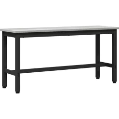 vidaXL Spisebænk Grå Sonoma 100 x 32,5 x 48,5 cm Ingeniørtræ og stål