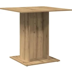 vidaXL spisebord 80x80x75 cm konstrueret træ kunsteg