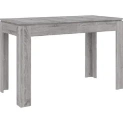 vidaXL spisebord 120x60x76 cm konstrueret træ grå sonoma-eg