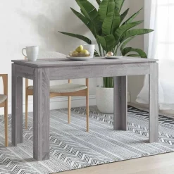 vidaXL spisebord 120x60x76 cm konstrueret træ grå sonoma-eg