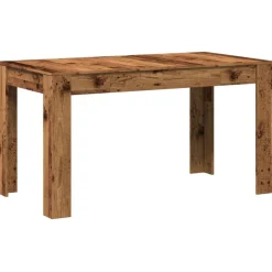 vidaXL spisebord 140x74,5x76 cm konstrueret træ antikt trælook