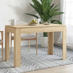 vidaXL spisebord 120x60x76 cm konstrueret træ sonoma-eg