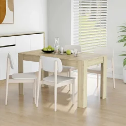 vidaXL spisebord 140x74,5x76 cm konstrueret træ sonoma-eg