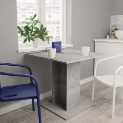 vidaXL spisebord 80x80x75 cm konstrueret træ betongrå