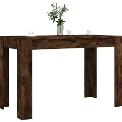 vidaXL spisebord 120x60x76 cm konstrueret træ røget egetræsfarve