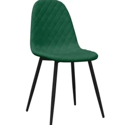 vidaXL spisebordsstole 4 stk. velour mørkegrøn