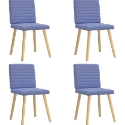 vidaXL spisebordsstole 4 stk. Jeans blåt stof